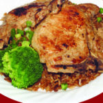 Double Pork Chop on Fried Rice