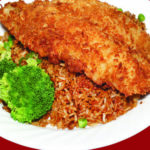 Fried Fish Fillet on Fried Rice